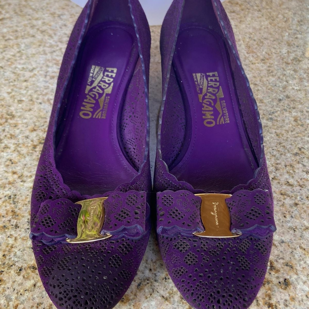 Salvatore Ferragamo Purple Pumps